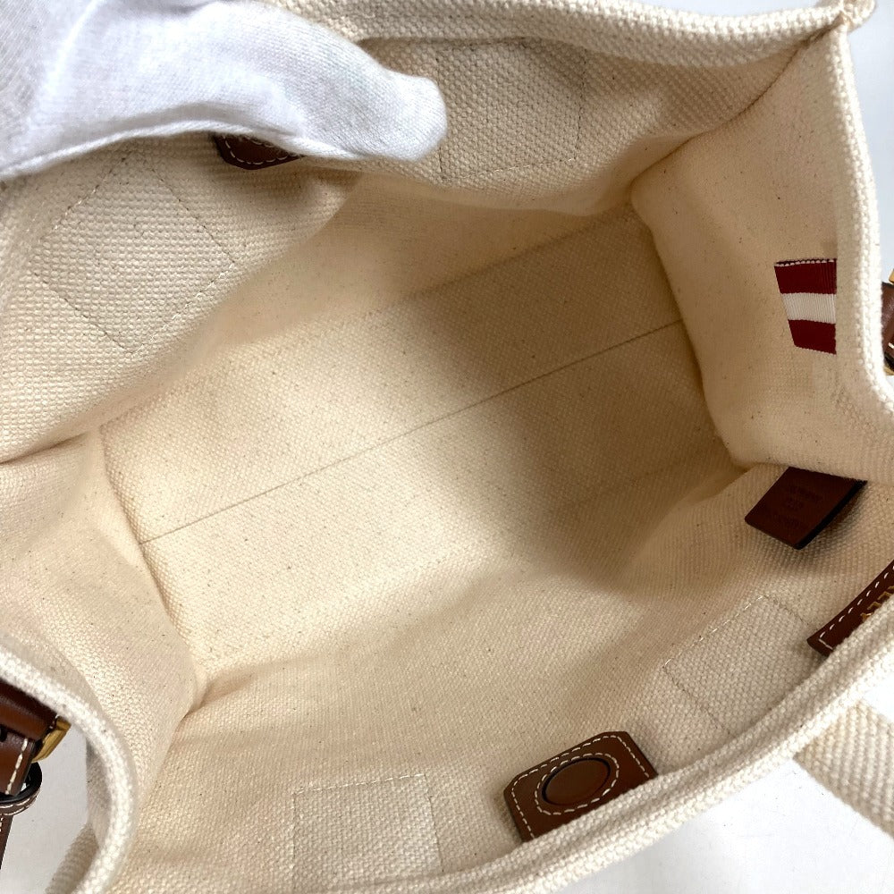 BALLY 6310434 Akelei ロゴ 2WAYバッグ ショルダーバッグ トートバッグ ハンドバッグ コットン ユニセックス ホワイト系
