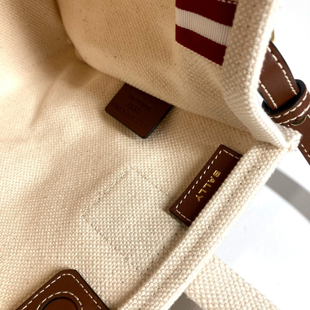 BALLY 6310434 Akelei ロゴ 2WAYバッグ ショルダーバッグ トートバッグ ハンドバッグ コットン ユニセックス ホワイト系