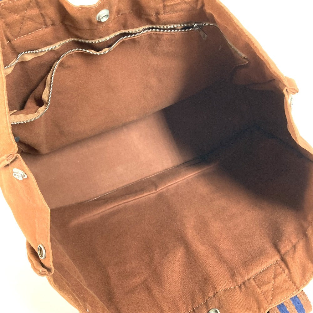 HERMES フールトゥGM フールトゥ GM ハンドバッグ カバン ショルダーバッグ トートバッグ コットン ユニセックス ブラウン