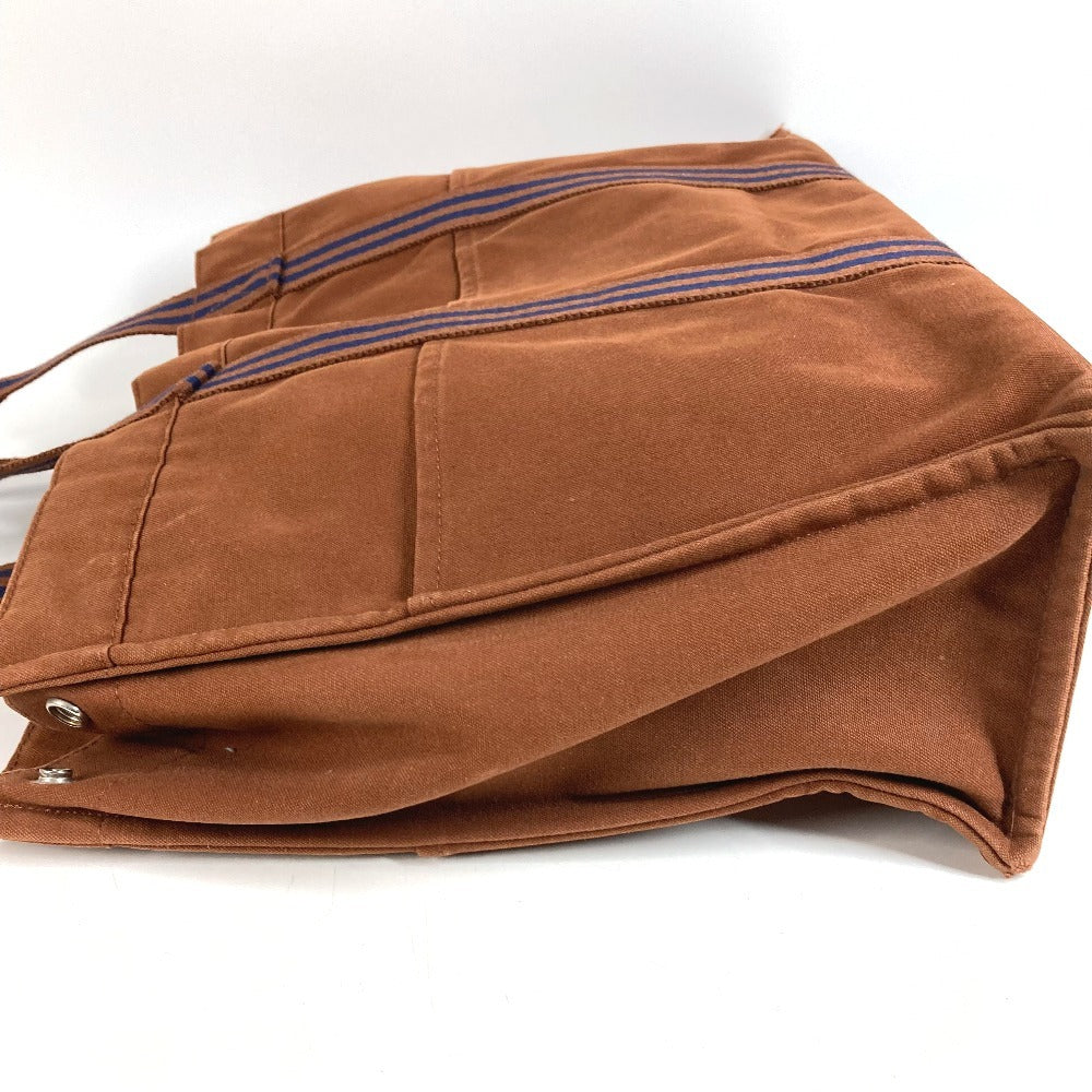 HERMES フールトゥGM フールトゥ GM ハンドバッグ カバン ショルダーバッグ トートバッグ コットン ユニセックス ブラウン