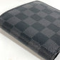LOUIS VUITTON N62664 กระเป๋าสตางค์แบบพับสองทบ Damiere Graphite Portefeuille Marco กระเป๋าสตางค์แบบพับสองทบ Damiere Graphite Canvas Unisex สีดำ
