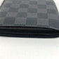 LOUIS VUITTON N62664 กระเป๋าสตางค์แบบพับสองทบ Damiere Graphite Portefeuille Marco กระเป๋าสตางค์แบบพับสองทบ Damiere Graphite Canvas Unisex สีดำ