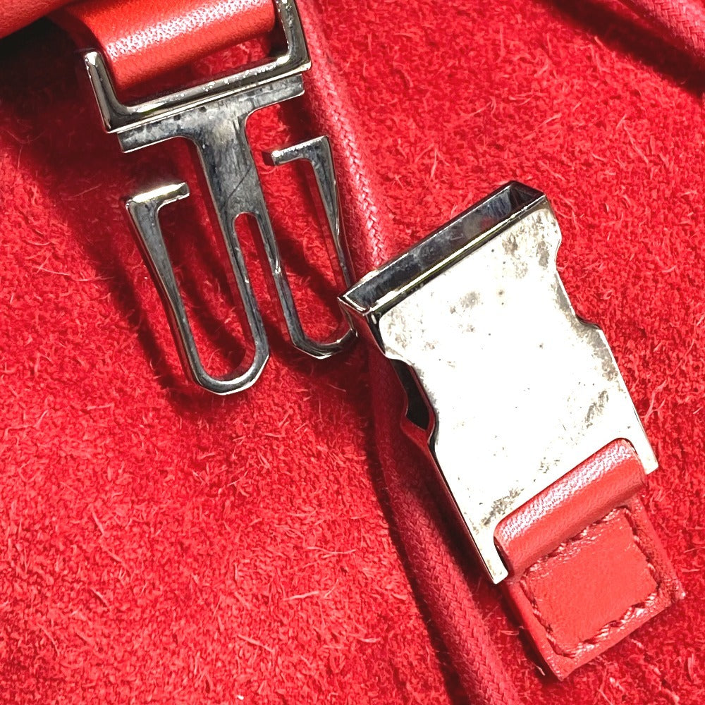 BALENCIAGA 340139 クラシック トラベラー カバン バックパック リュックサック レザー/スエード ユニセックス レッド