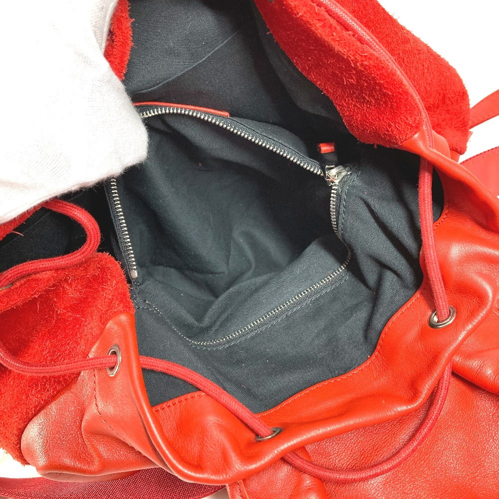 BALENCIAGA 340139 クラシック トラベラー カバン バックパック リュックサック レザー/スエード ユニセックス レッド