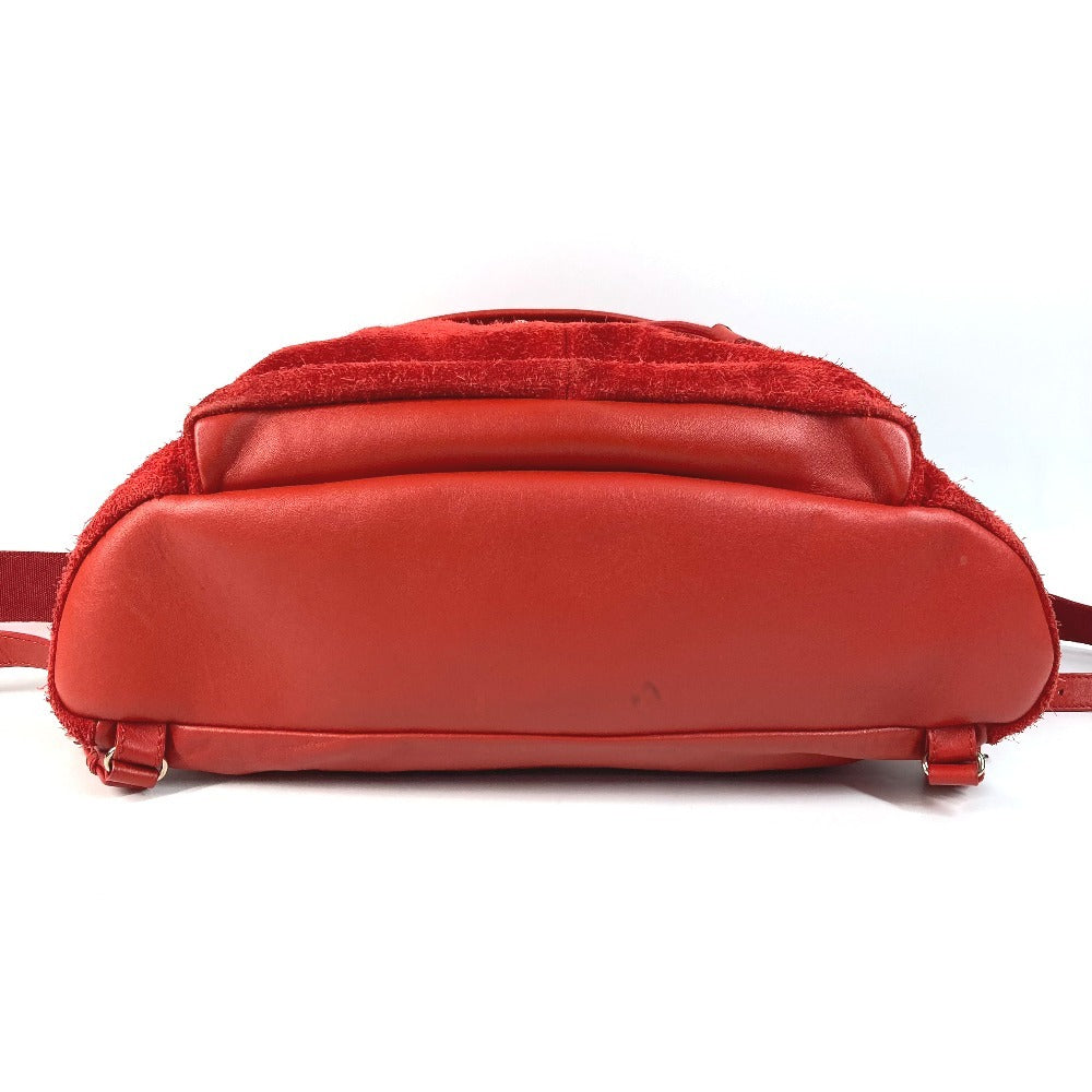 BALENCIAGA 340139 クラシック トラベラー カバン バックパック リュックサック レザー/スエード ユニセックス レッド