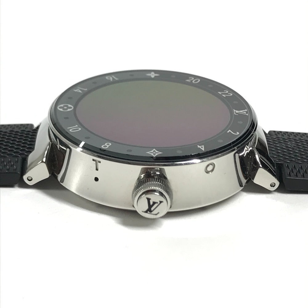 LOUIS VUITTON QA050 ダミエ タンブール ホライゾン V2 コネクテッドウォッチ メンズウォッチ ウォッチ スマートウォッチ 腕時計 SS メンズ ブラック