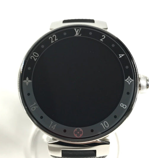LOUIS VUITTON QA050 ダミエ タンブール ホライゾン V2 コネクテッドウォッチ メンズウォッチ ウォッチ スマートウォッチ 腕時計 SS メンズ ブラック