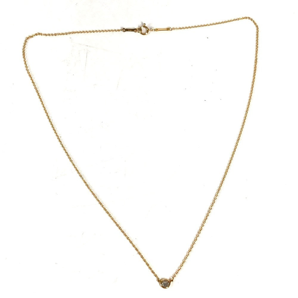 TIFFANY&Co. ダイヤモンド バイザヤード ダイヤ 1PD チェーンネックレス アクセサリー 18K 金 K18 ネックレス YG750 レディース ゴールド