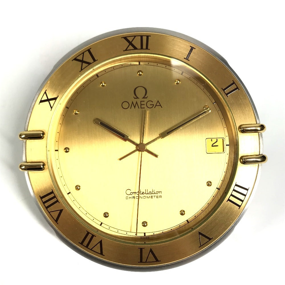 OMEGA パシャ ロゴ テーブルクロック インテリア 置き時計 置時計 SS ユニセックス ゴールド