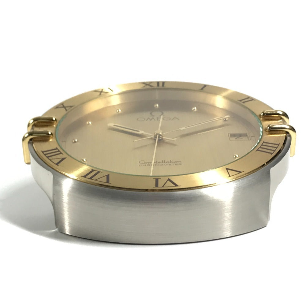 OMEGA パシャ ロゴ テーブルクロック インテリア 置き時計 置時計 SS ユニセックス ゴールド