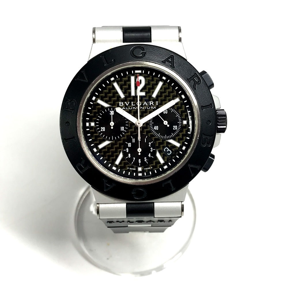 BVLGARI AC44TA アルミニウム クロノグラフ メンズウォッチ ウォッチ 腕時計 アルミニウム メンズ ブラック