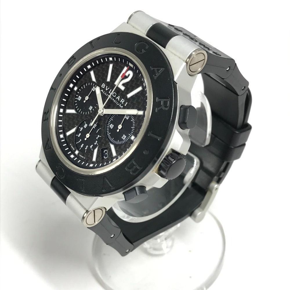 BVLGARI AC44TA アルミニウム クロノグラフ メンズウォッチ ウォッチ 腕時計 アルミニウム メンズ ブラック
