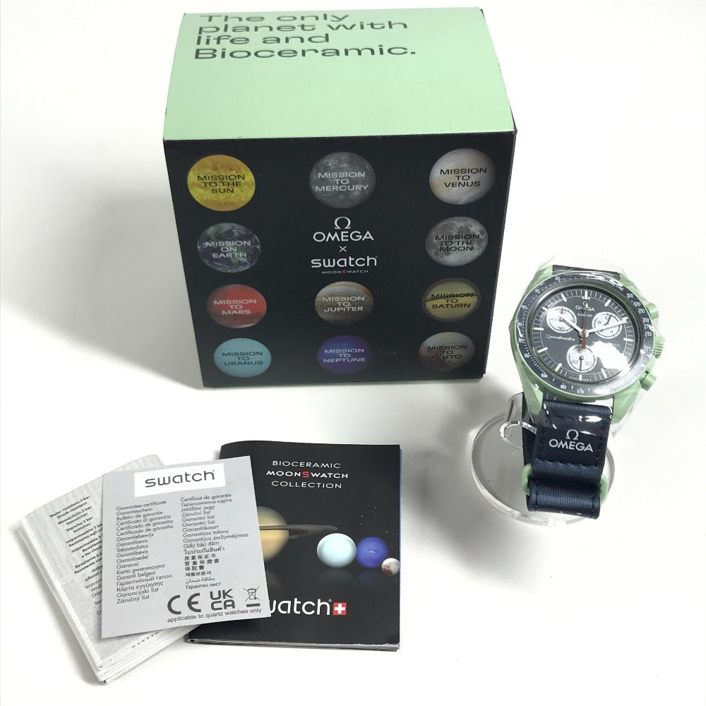 Swatch SO33G100 OMEGA オメガ コラボ MISSION ON EARTH ムーンスウォッチ メンズウォッチ 地球 ウォッチ 腕時計 メンズ グリーン