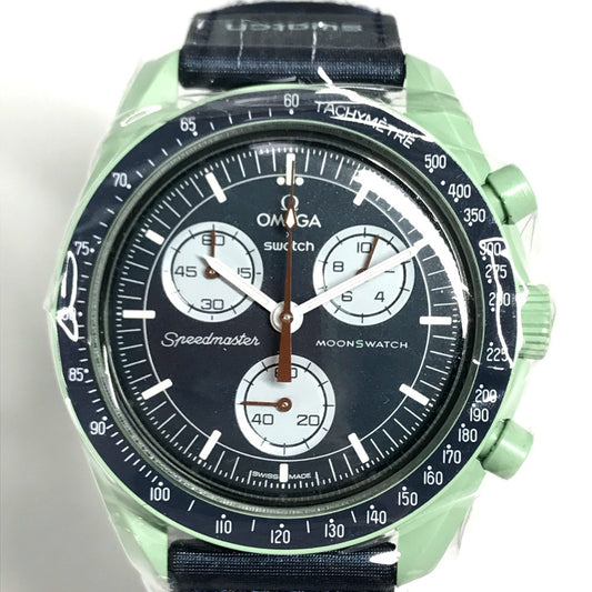 Swatch SO33G100 OMEGA オメガ コラボ MISSION ON EARTH ムーンスウォッチ メンズウォッチ 地球 ウォッチ 腕時計 メンズ グリーン