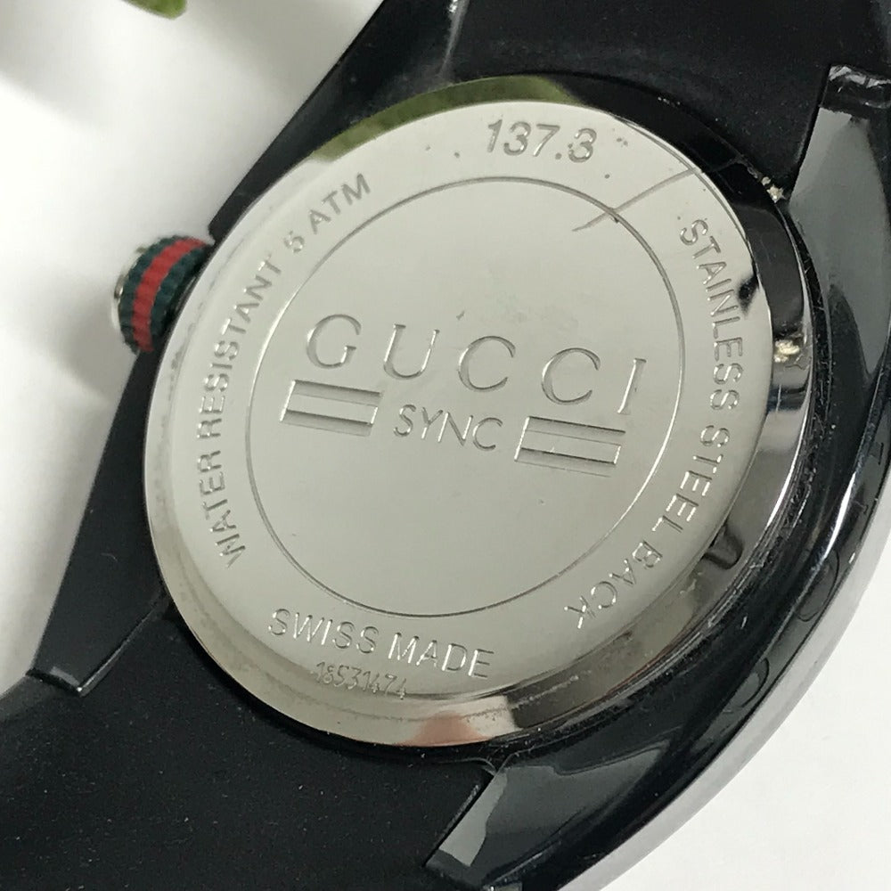GUCCI YA137301 シンク レディースウォッチ メンズウォッチ 腕時計 ラバー ユニセックス ブラック