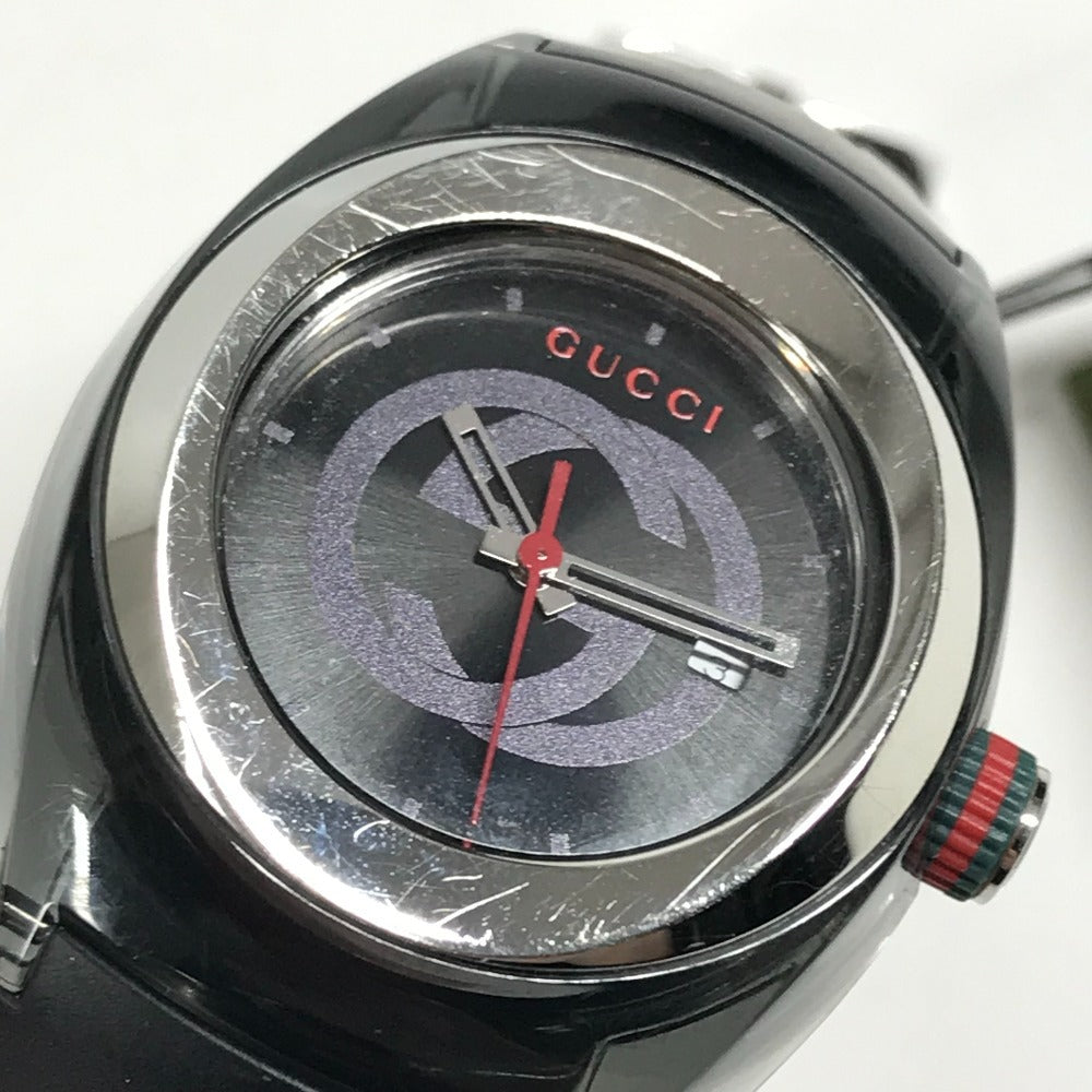 GUCCI YA137301 シンク レディースウォッチ メンズウォッチ 腕時計 ラバー ユニセックス ブラック