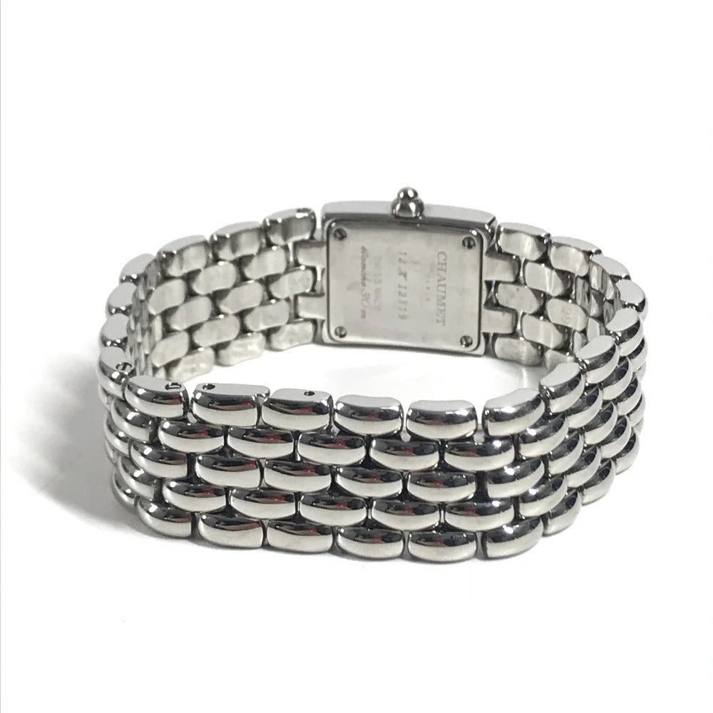 Chaumet 12PD ダイヤモンド ダイヤ ダイヤベゼル ケイシス シェル文字盤 レディースウォッチ ウォッチ 時計 腕時計 SS レディース シルバー