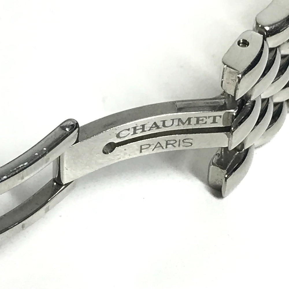Chaumet 12PD ダイヤモンド ダイヤ ダイヤベゼル ケイシス シェル文字盤 レディースウォッチ ウォッチ 時計 腕時計 SS レディース シルバー