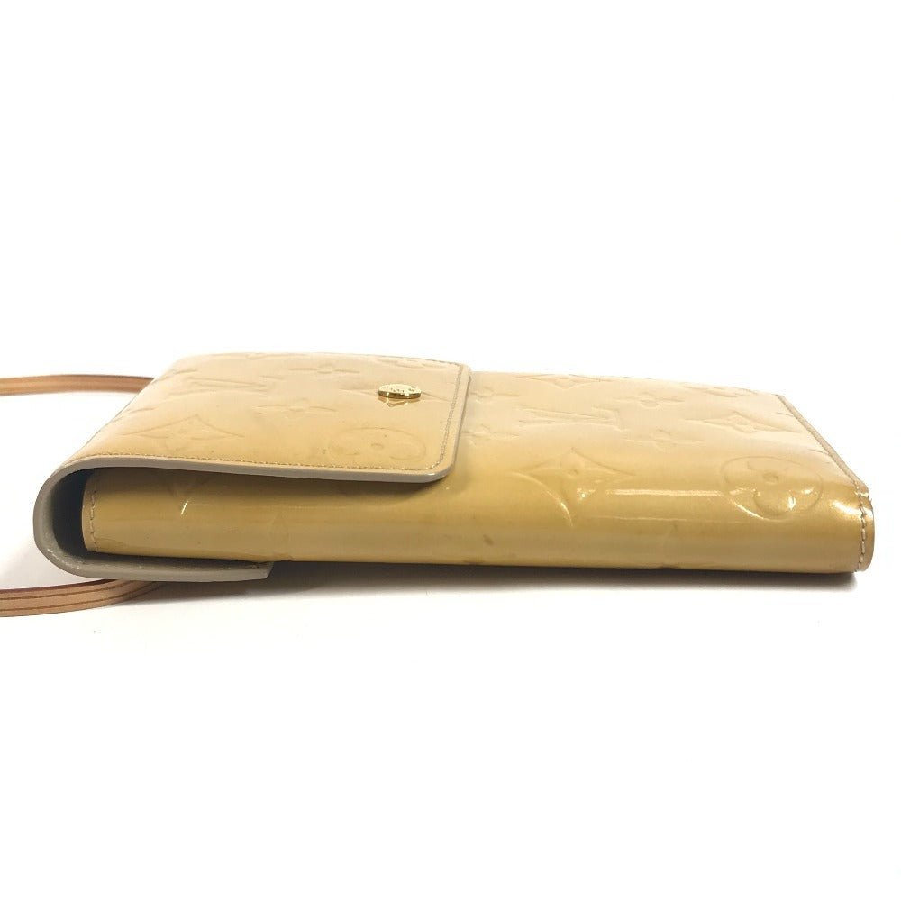 LOUIS VUITTON 不明 MonogramVernis Walker Pochette Bag Shoulder Bag Trifold wallet MonogramVernisCanvas Beige Used
