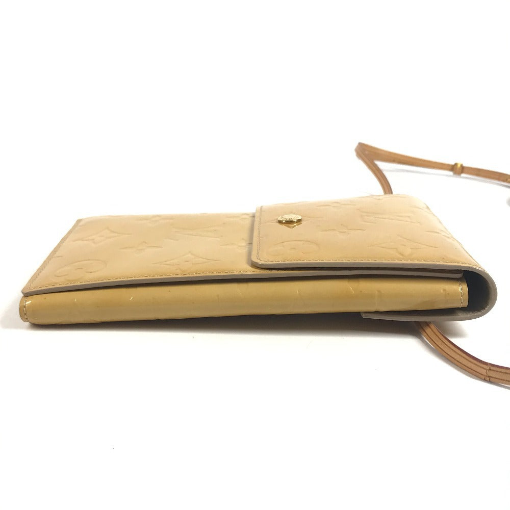LOUIS VUITTON 不明 MonogramVernis Walker Pochette Bag Shoulder Bag Trifold wallet MonogramVernisCanvas Beige Used