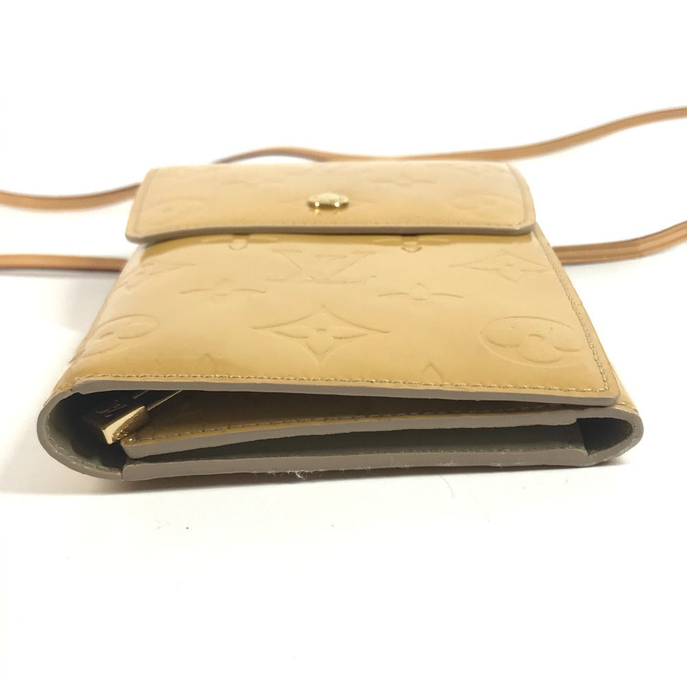 LOUIS VUITTON 不明 MonogramVernis Walker Pochette Bag Shoulder Bag Trifold wallet MonogramVernisCanvas Beige Used