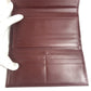 CARTIER Must de Line Logo Kisslock Wallet Flap Long Wallet Long Wallet Leather wine-red Used