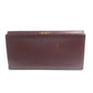 CARTIER Must de Line Logo Kisslock Wallet Flap Long Wallet Long Wallet Leather wine-red Used