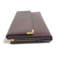 CARTIER Must de Line Logo Kisslock Wallet Flap Long Wallet Long Wallet Leather wine-red Used