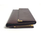 CARTIER Must de Line Logo Kisslock Wallet Flap Long Wallet Long Wallet Leather wine-red Used