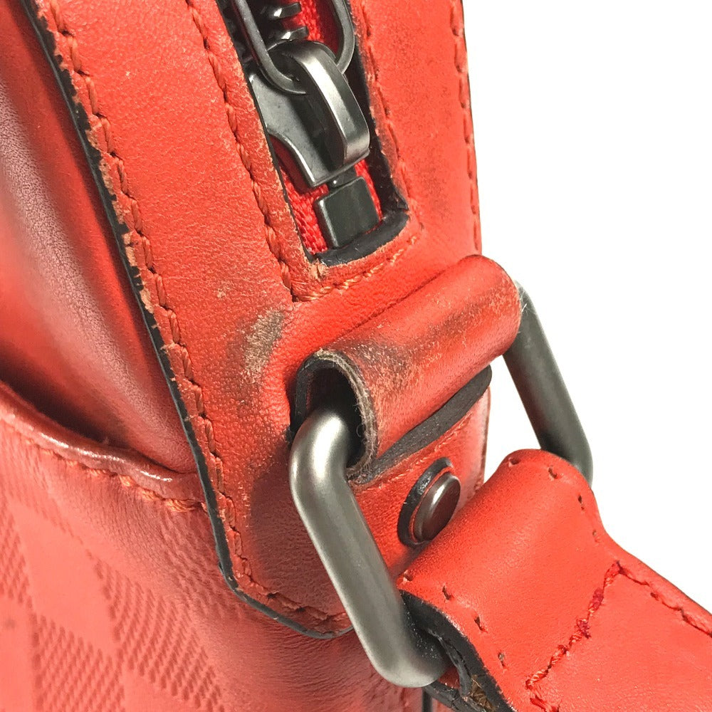 LOUIS VUITTON N23356 Damier Infini Pochette District Bag Crossbody Pochette Shoulder Bag Damier InfiniLeather magma Red Used