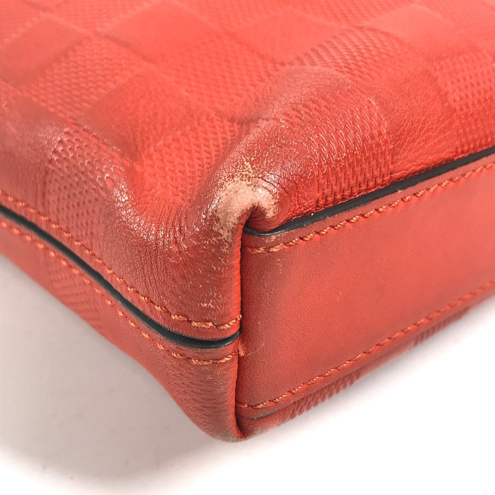 LOUIS VUITTON N23356 Damier Infini Pochette District Bag Crossbody Pochette Shoulder Bag Damier InfiniLeather magma Red Used