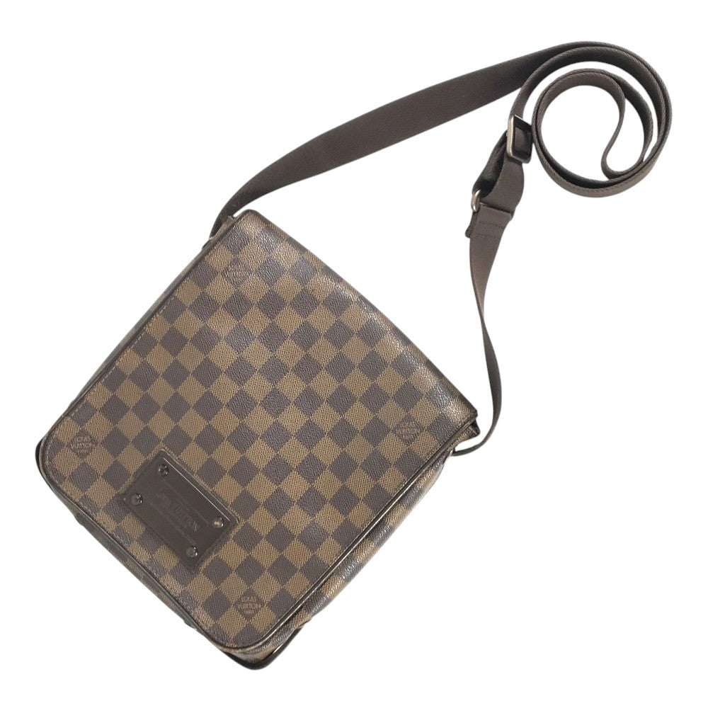 LOUIS VUITTON N51210 Damier Brooklyn PM Brooklyn PM Bag Crossbody Shoulder Bag Damier Canvas Ebene Brown Used