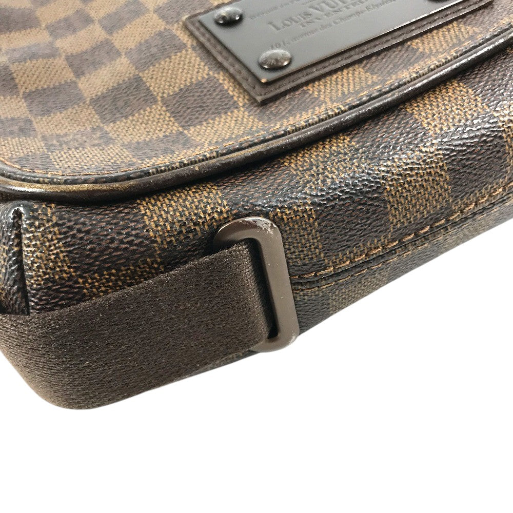 LOUIS VUITTON N51210 Damier Brooklyn PM Brooklyn PM Bag Crossbody Shoulder Bag Damier Canvas Ebene Brown Used