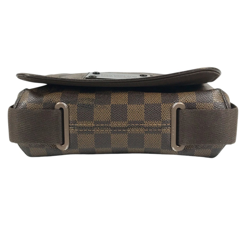 LOUIS VUITTON N51210 Damier Brooklyn PM Brooklyn PM Bag Crossbody Shoulder Bag Damier Canvas Ebene Brown Used