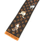 LOUIS VUITTON MP2268 Bandeau Catgram Cat BandeauScarf Scarf silk Brown Used