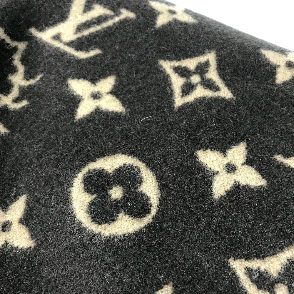 LOUIS VUITTON MP2259 blanket interior Classic Catgram Blanket Cat animal blanket Wool / Cashmere Brown Used