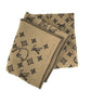 LOUIS VUITTON MP2259 blanket interior Classic Catgram Blanket Cat animal blanket Wool / Cashmere Brown Used