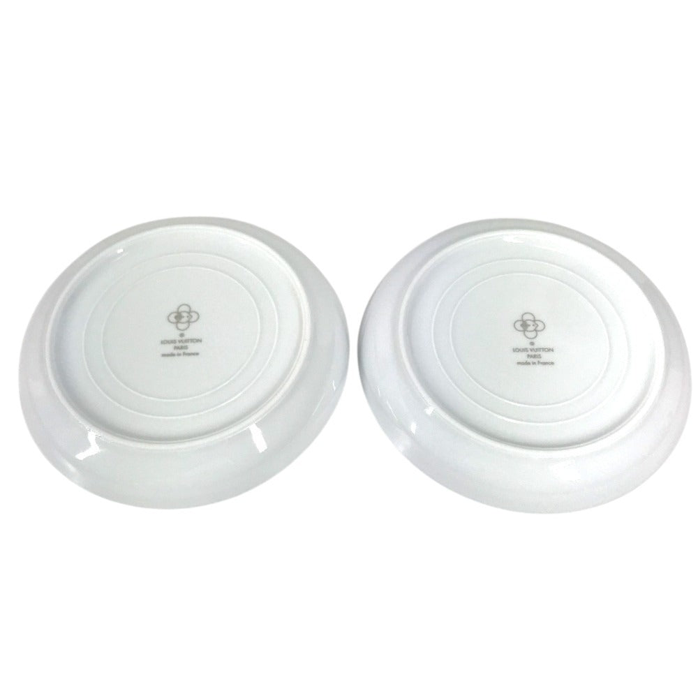 LOUIS VUITTON GI0546 plate tableware interior Hachette Set 4 Vivienne Monogram The dishes Pottery Multicolore Used