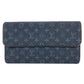 LOUIS VUITTON M92442 Monogram mini Porte Tresor International Long Wallet Tri-Fold Long Wallet Monogram Mini Canvas TST blue Navy Used