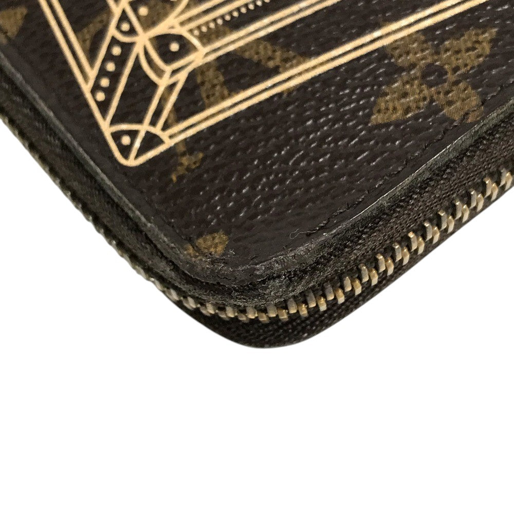 LOUIS VUITTON M58507 Monogram 2014 Christmas Limited Edition Zippy Wallet Long wallet Zip Around Long Wallet MonogramCanvas Brown Used