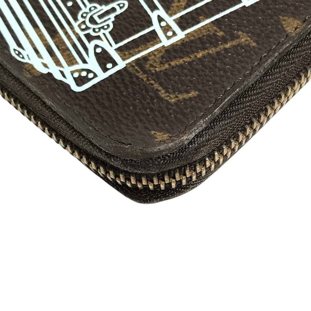 LOUIS VUITTON M58507 Monogram 2014 Christmas Limited Edition Zippy Wallet Long wallet Zip Around Long Wallet MonogramCanvas Brown Used