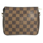 LOUIS VUITTON N51982 Damier Trousse Makeup Accessory Pouch Bag Shoulder Bag Hand Bag Shoulder Bag Damier Canvas Ebene Brown Used