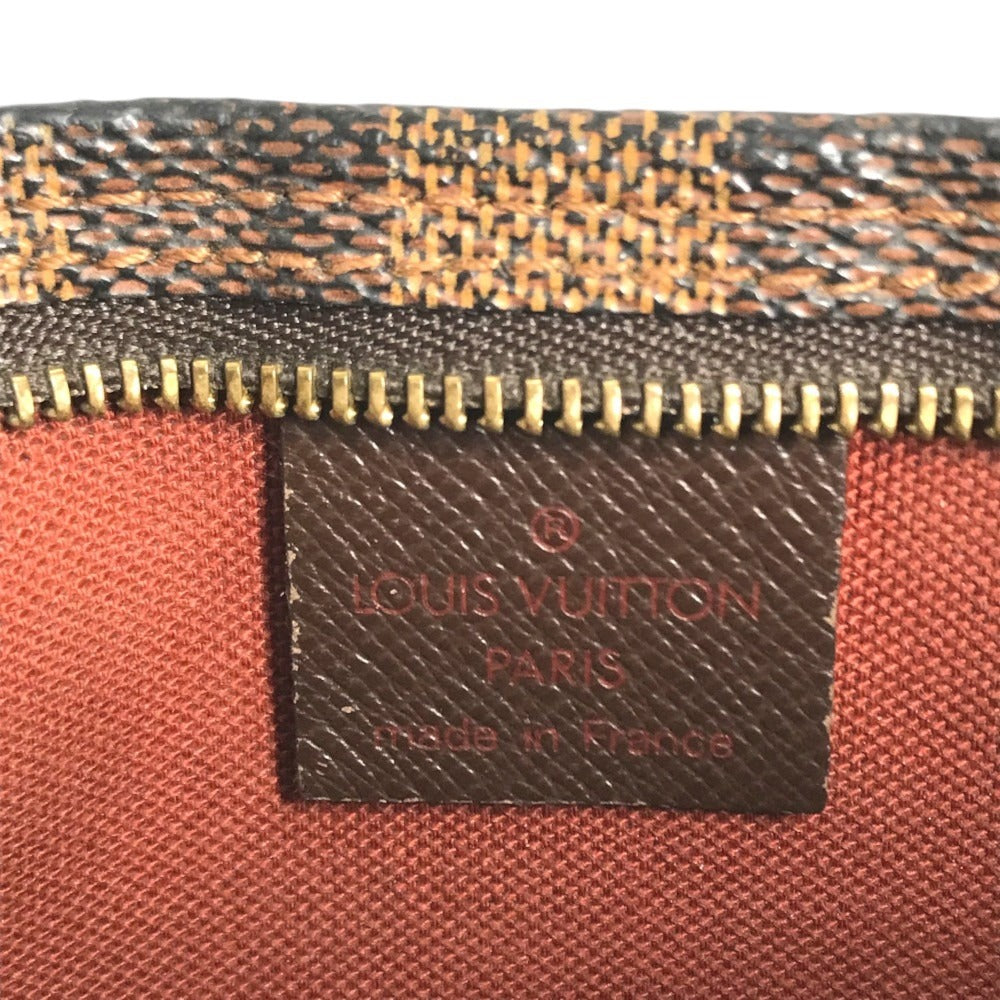 LOUIS VUITTON N51982 Damier Trousse Makeup Accessory Pouch Bag Shoulder Bag Hand Bag Shoulder Bag Damier Canvas Ebene Brown Used
