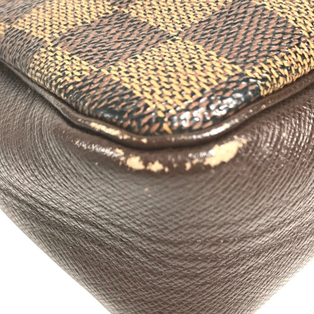 LOUIS VUITTON N51982 Damier Trousse Makeup Accessory Pouch Bag Shoulder Bag Hand Bag Shoulder Bag Damier Canvas Ebene Brown Used