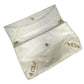 BALENCIAGA 327079 Studs Giant envelope Bag Pouch Flap Clutch bag Leather White/Gold Used