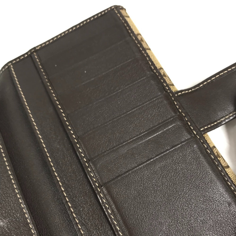 GUCCI 245723 LOVELY Guccissima logo GG heart Double Snap Long Wallet Long Wallet GGCanvas/Leather Beige/Dark brown Used