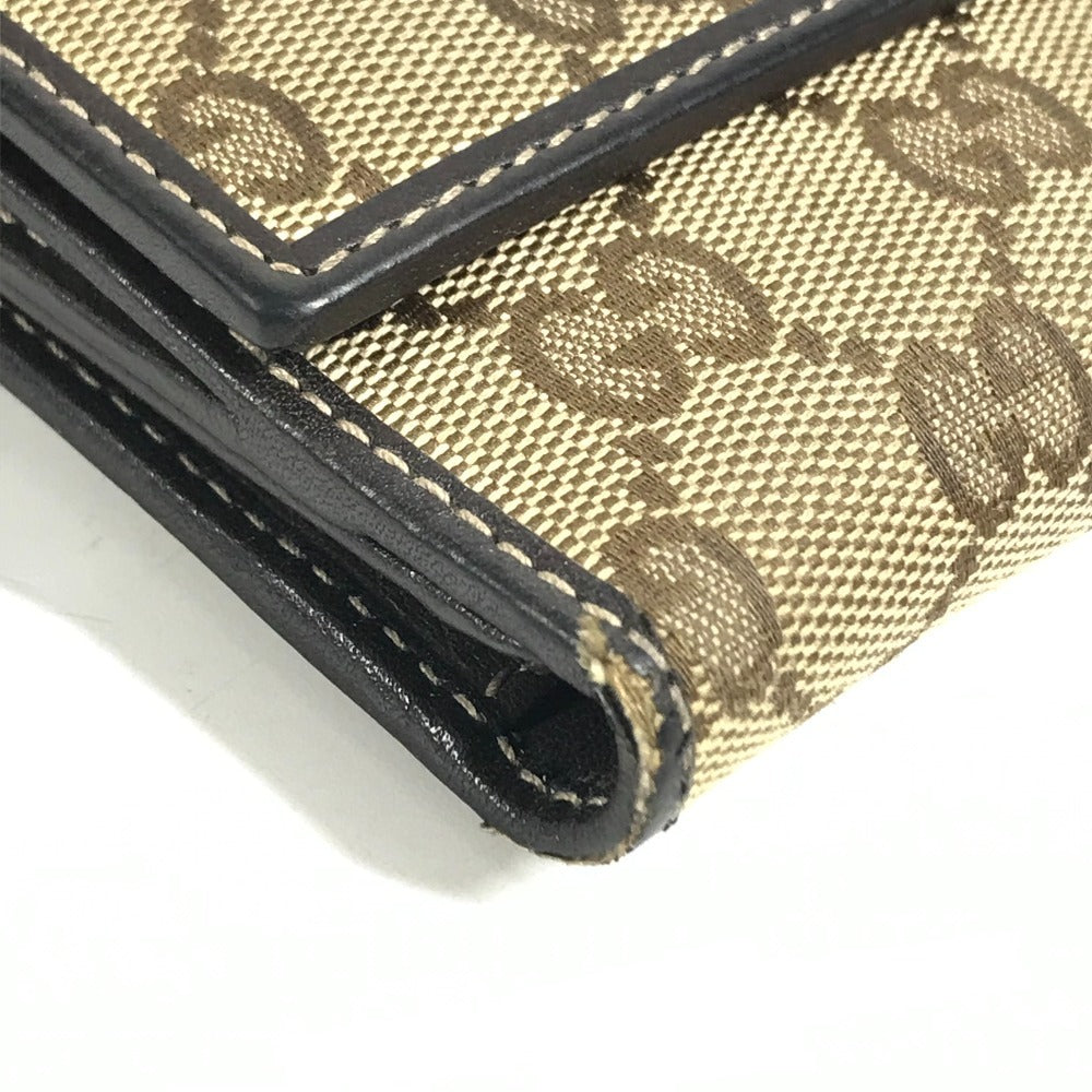 GUCCI 245723 LOVELY Guccissima logo GG heart Double Snap Long Wallet Long Wallet GGCanvas/Leather Beige/Dark brown Used