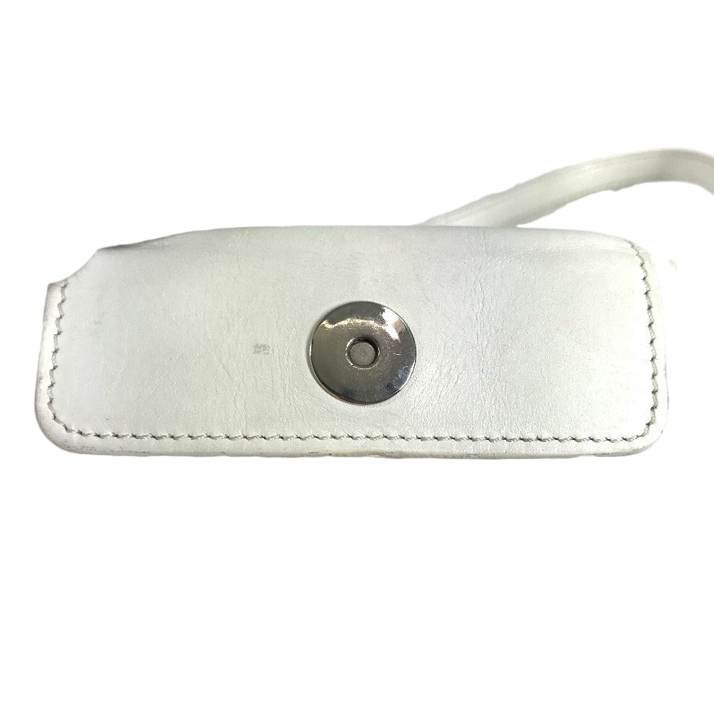 CELINE Flower logo Shoulder bag, Crossbody, Leather, Canvas, Black Shoulder Bag Leather/Canvas White Used