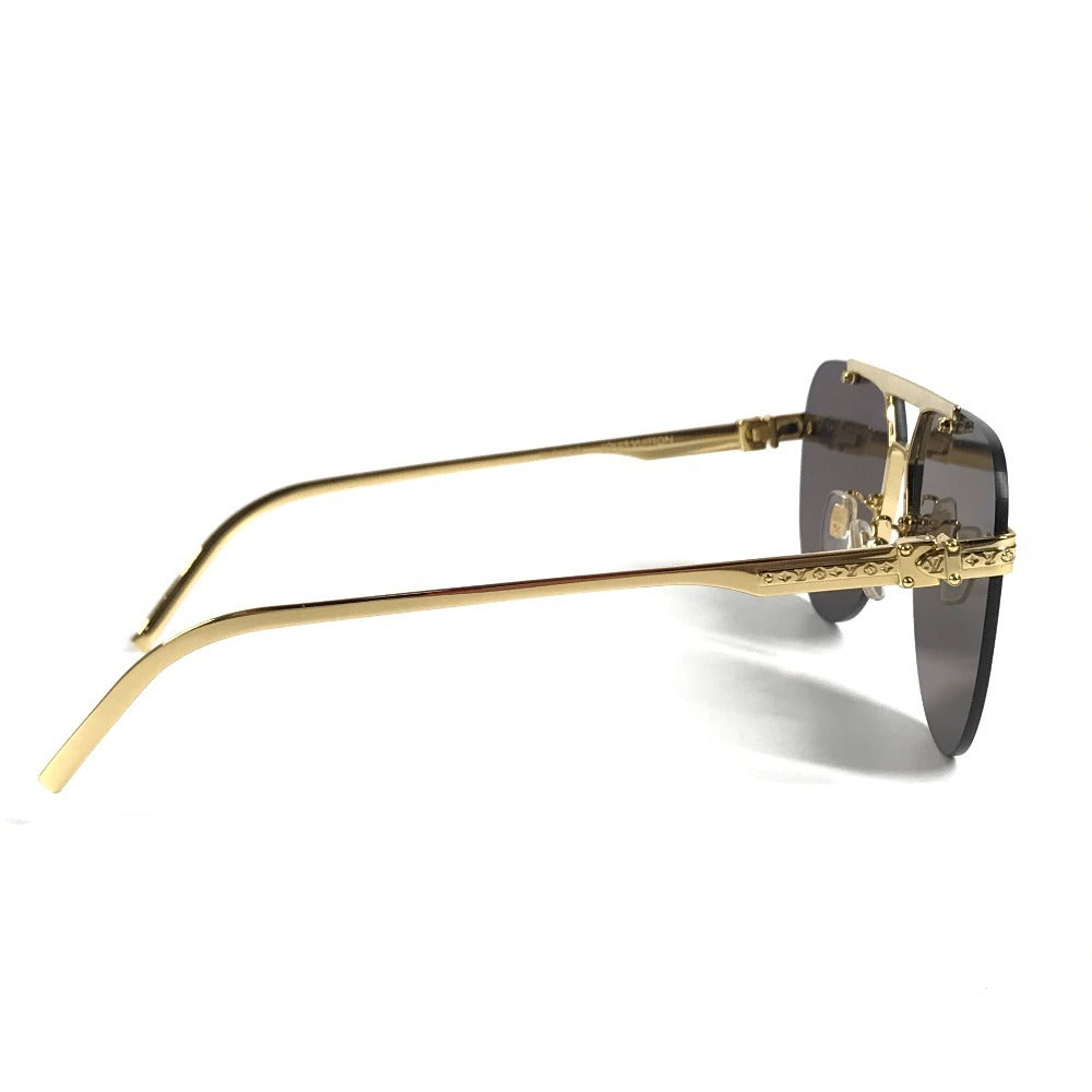 LOUIS VUITTON Z1261E Ash sunglasses glasses glasses eyewear sunglasses Metal Gold Used
