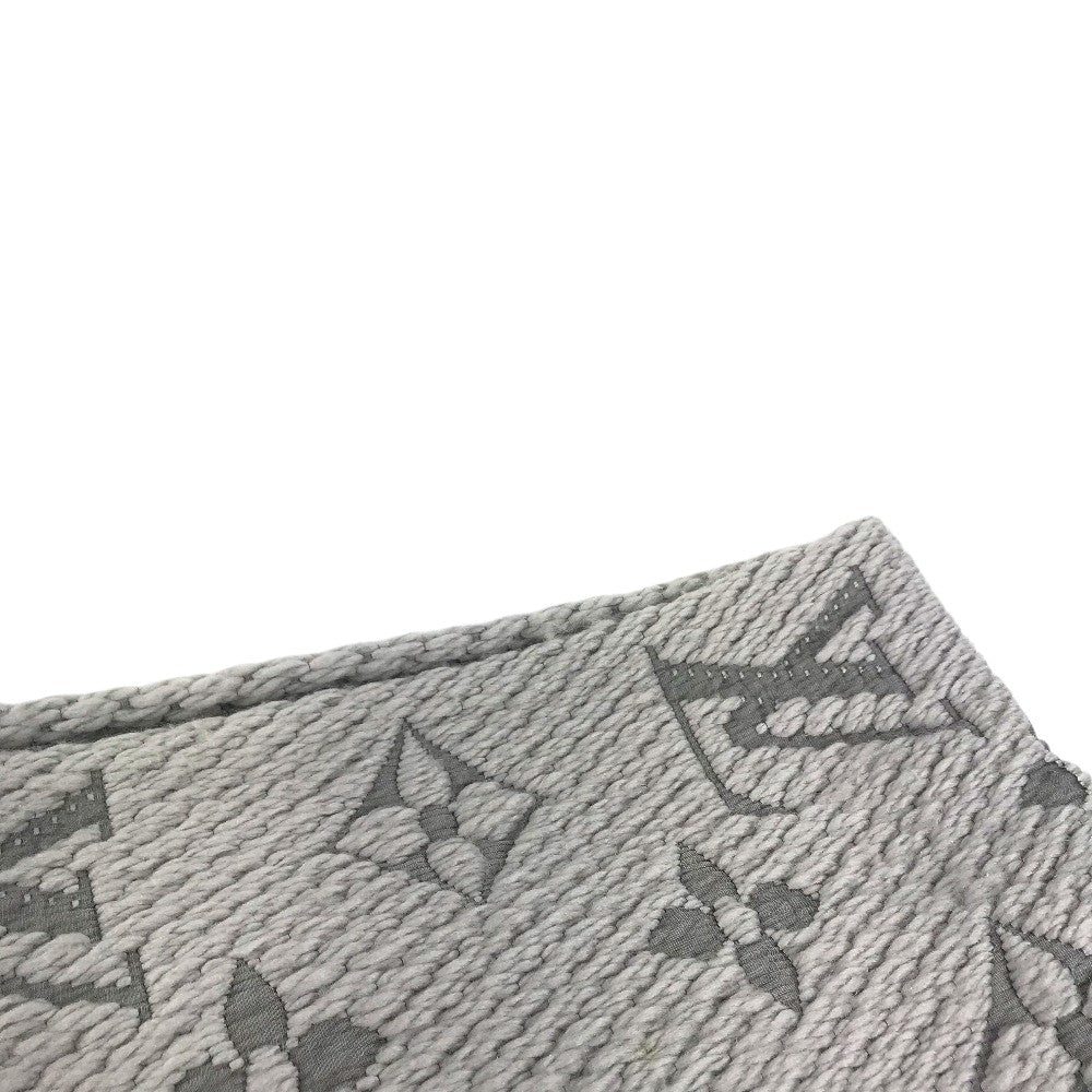 LOUIS VUITTON M74742 charpes logo mania charpes logo mania Fringe Stole / Shawl Scarf wool / silk gray Used